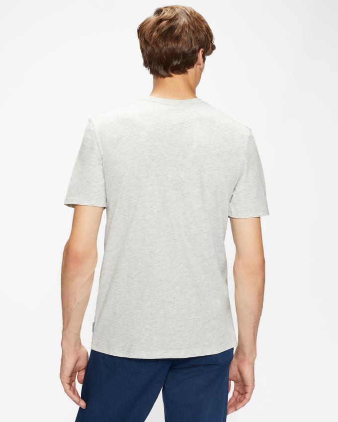 T-Shirt Ted Baker Short Sleeve Branded Grise Homme | IYO-56191000